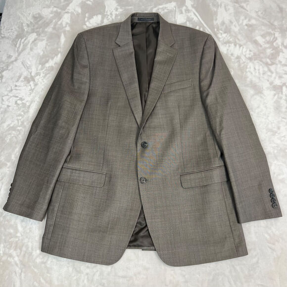 Chaps Ralph Lauren Blazer Mens 43 Brown Two Button Sport Coat Career Work Preppy - Picture 1 of 12